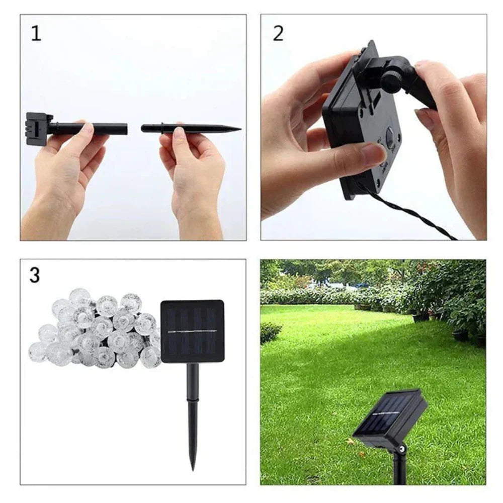 Solaria Outdoor Solar Fairy Lights – Waterproof LED Garden String Lights (9.5m)
