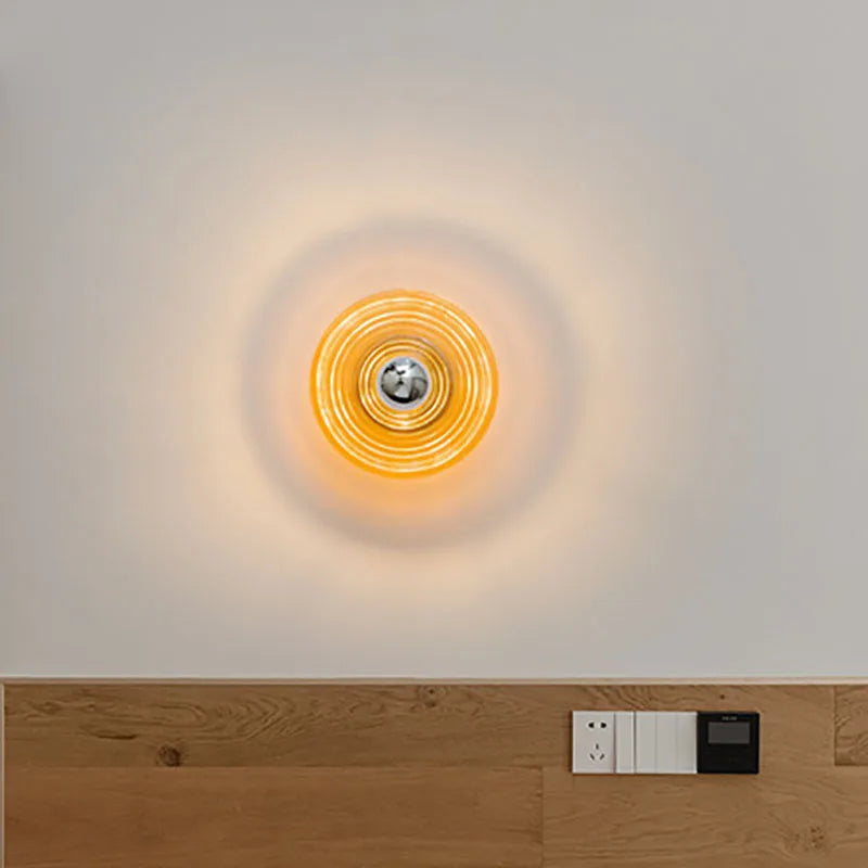 Vitra – Vintage Glass Wall Light | Hand-Blown Glass & Iron | E27 Fixture | Warm Ambient Lighting