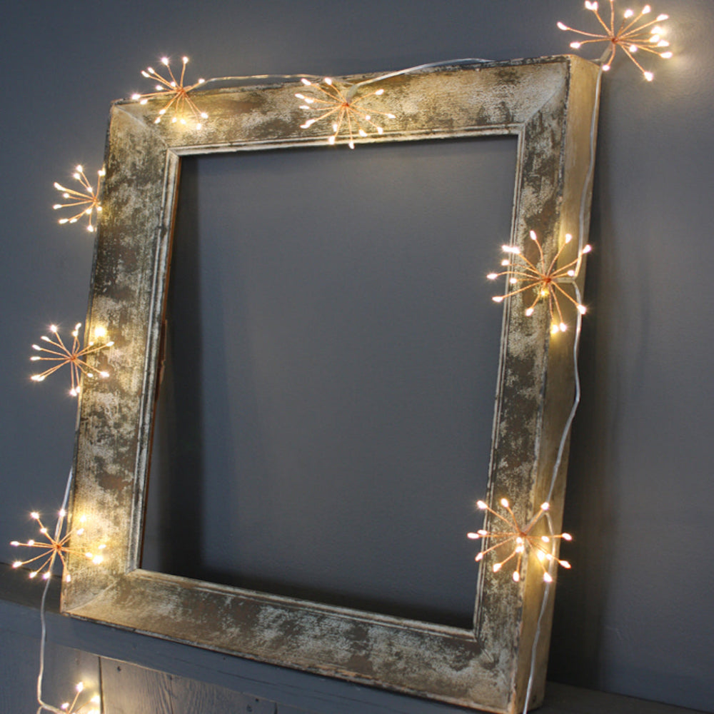 Starburra – Copper Starburst String Lights with Warm White LEDs for Indoor & Outdoor Decoration