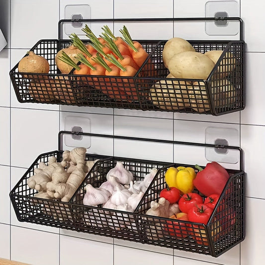 StorGrid – Modern Wall-Mounted Wire Storage Basket for Kitchen Organisation