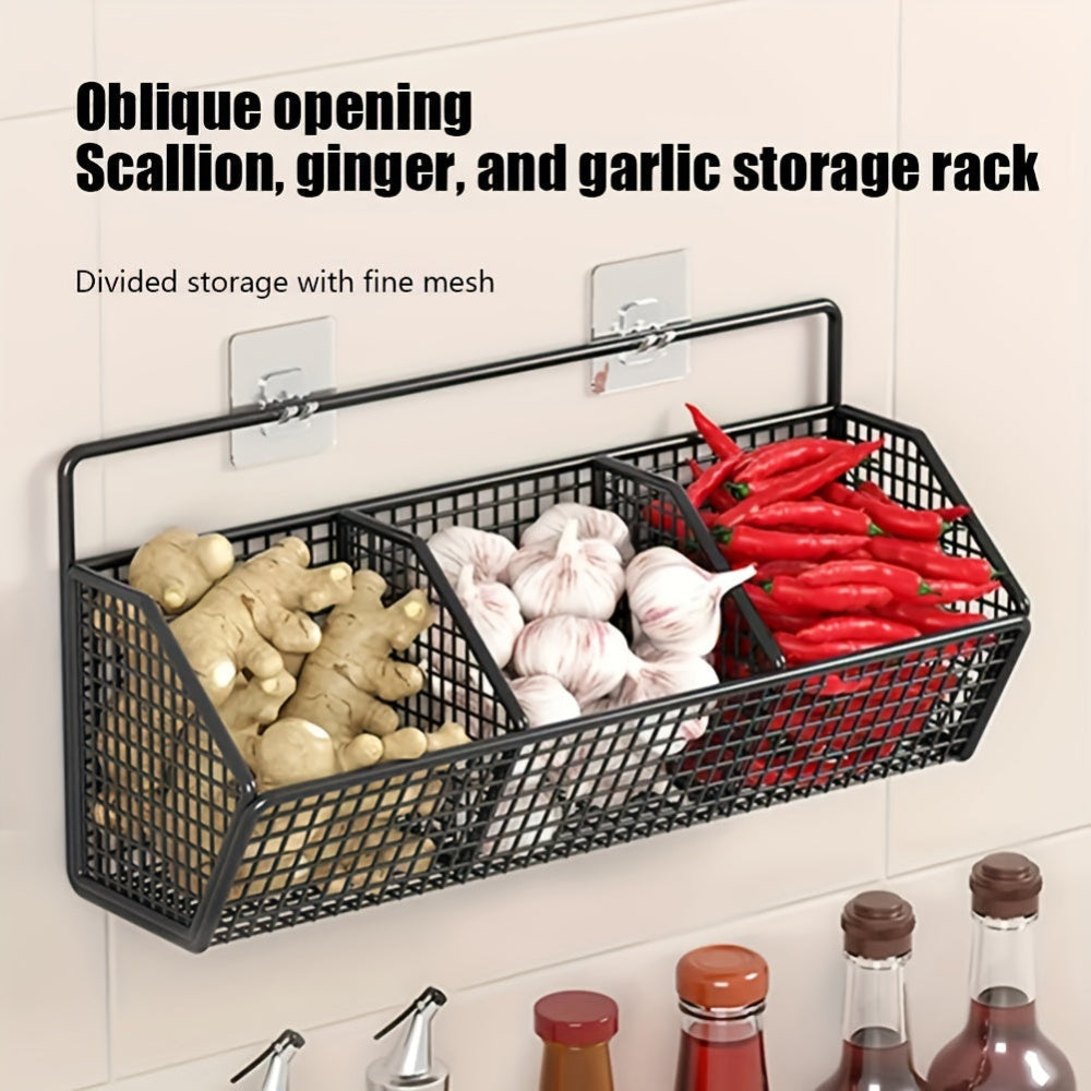 StorGrid – Modern Wall-Mounted Wire Storage Basket for Kitchen Organisation