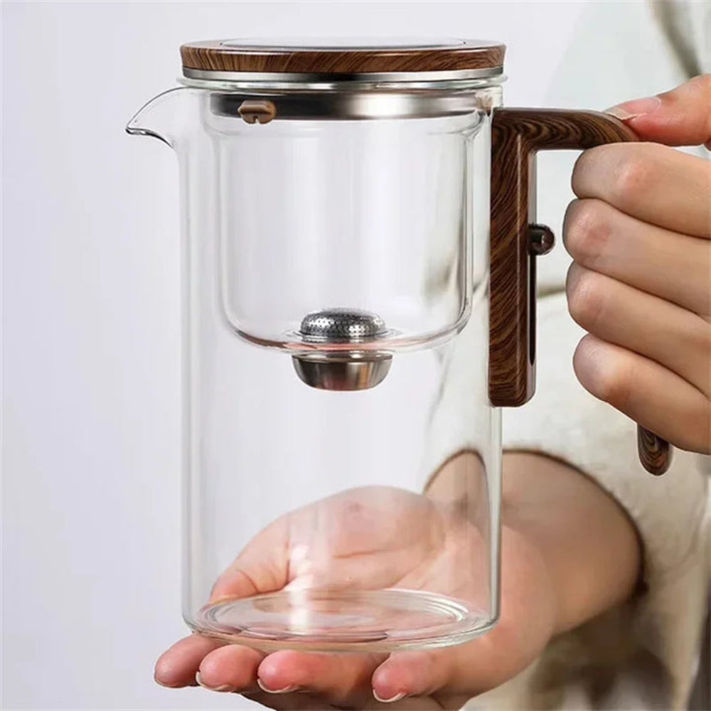 Clarity Glass Teapot with Built-in Infuser – Heat-Resistant Tea Brewer for Loose Leaf Teas