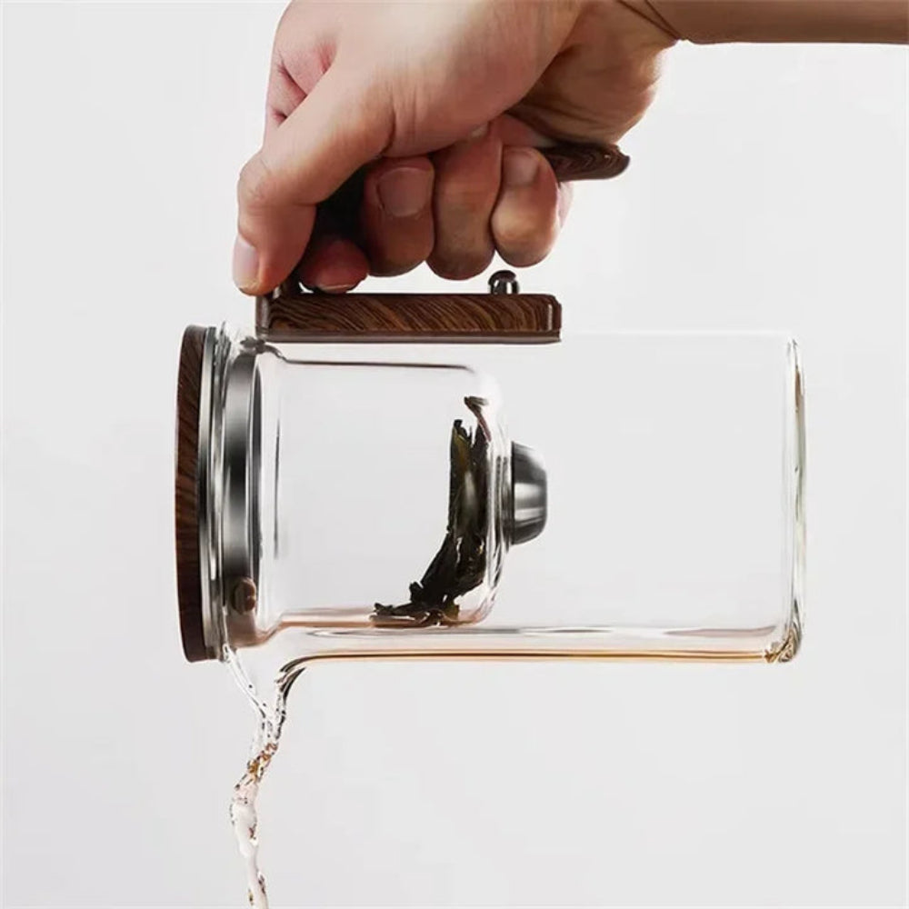 Clarity Glass Teapot with Built-in Infuser – Heat-Resistant Tea Brewer for Loose Leaf Teas
