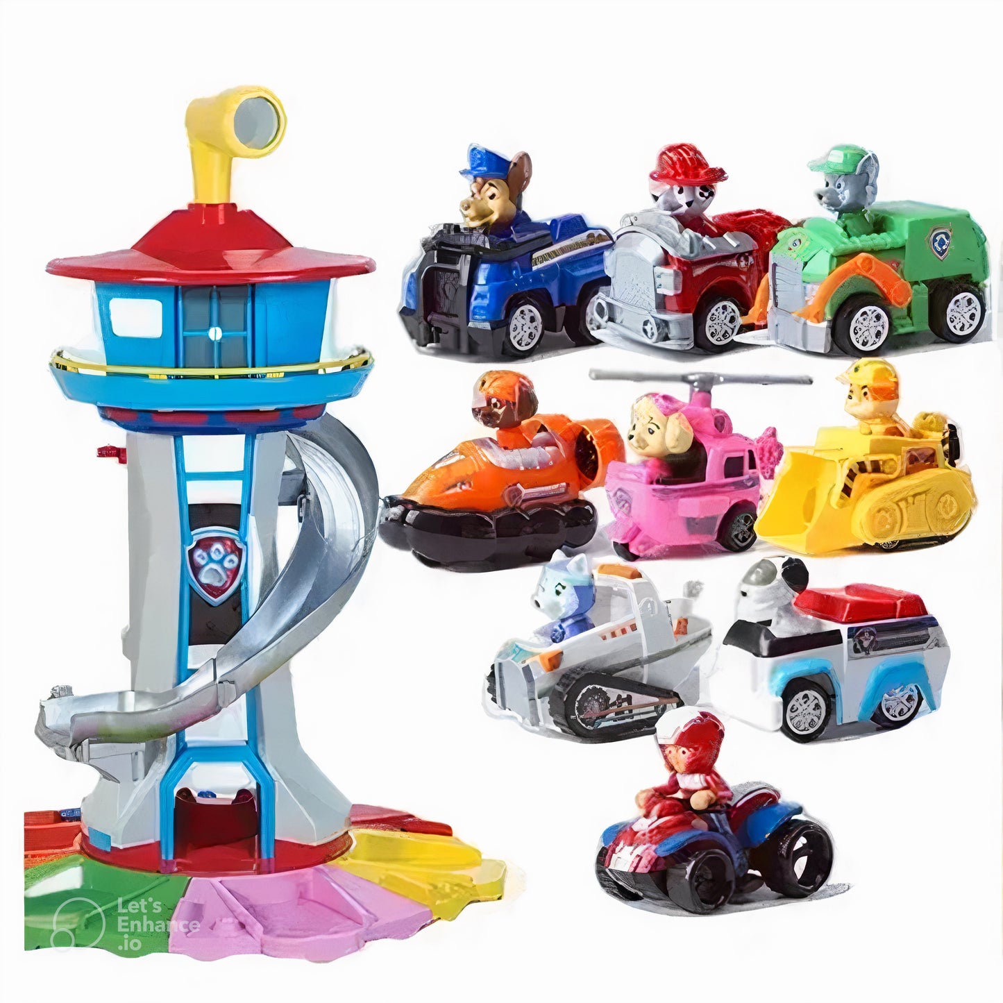 Paw Patrol Play Tower Set – Durable Kids Toy with Track & Vehicles – 52cm Tall