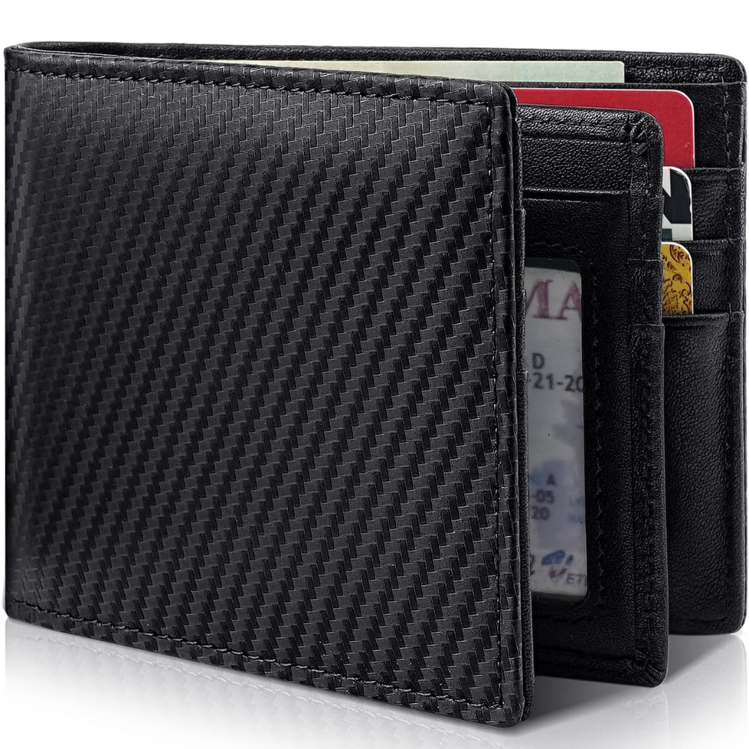 StitchCraft Men’s Bifold Genuine Leather RFID Wallet – Slim, Secure & Stylish