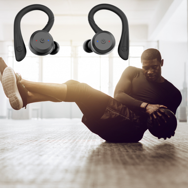 Vega Waterproof Wireless Sport Earbuds – 20 Hours Playtime | Bluetooth 5.0, IPX7 for Swimming & Fitness