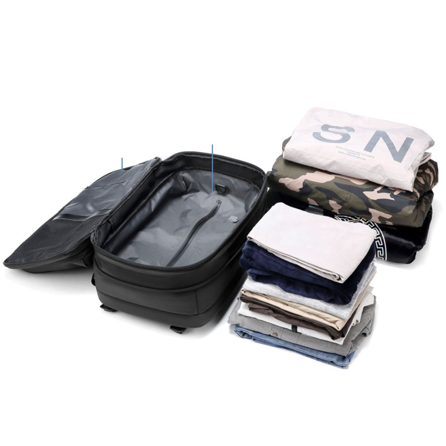 VacuPro – Compression Travel Backpack with Built-In Vacuum System | Space-Saving Cabin Bag