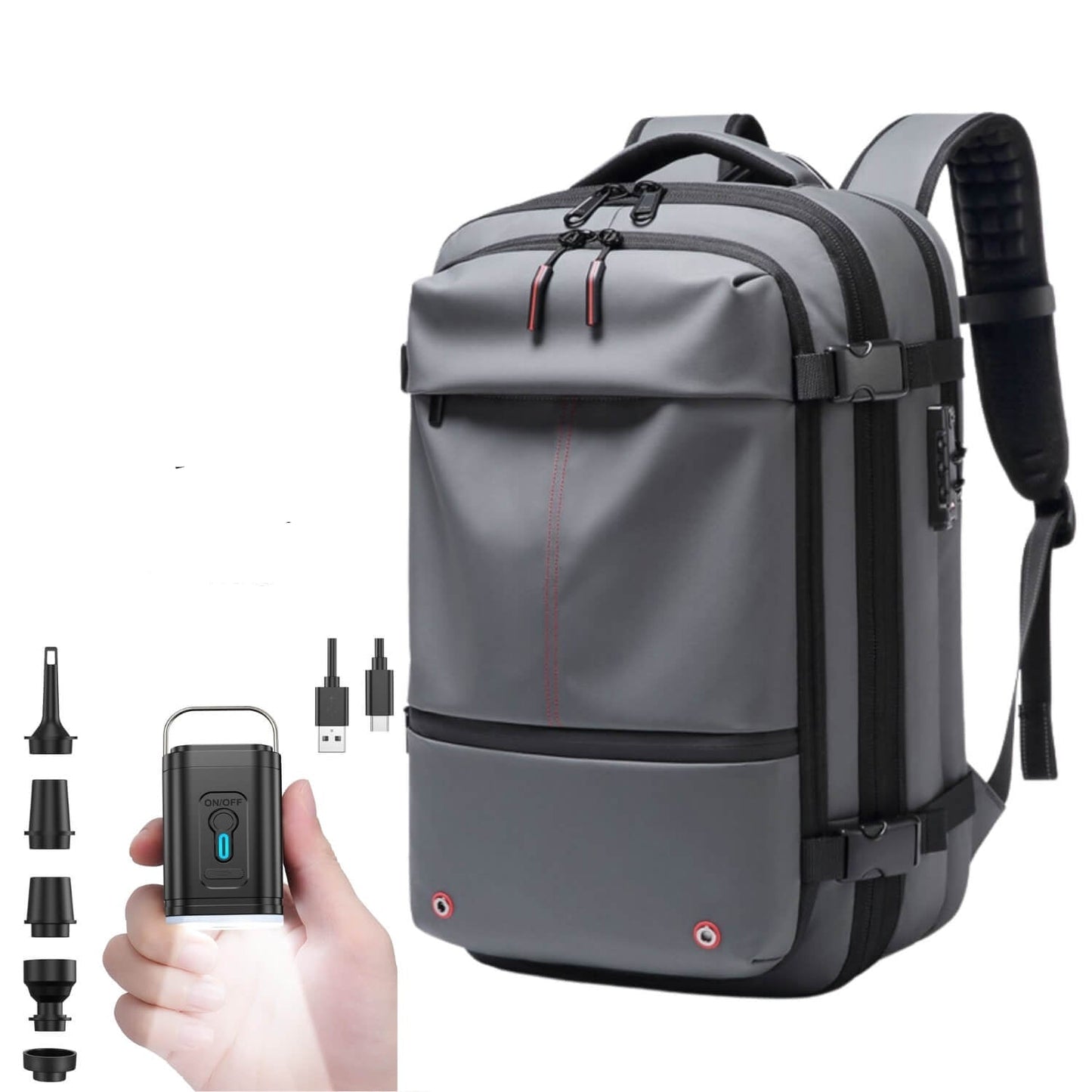 VacuPro – Compression Travel Backpack with Built-In Vacuum System | Space-Saving Cabin Bag