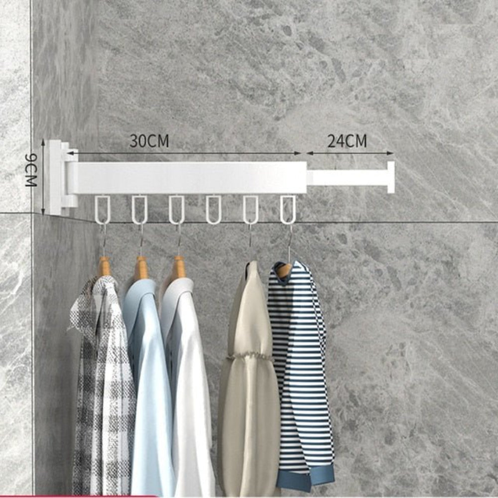 Retractable Wall-Mounted Clothes Dryer – Foldable Laundry Rack for Space-Saving Drying