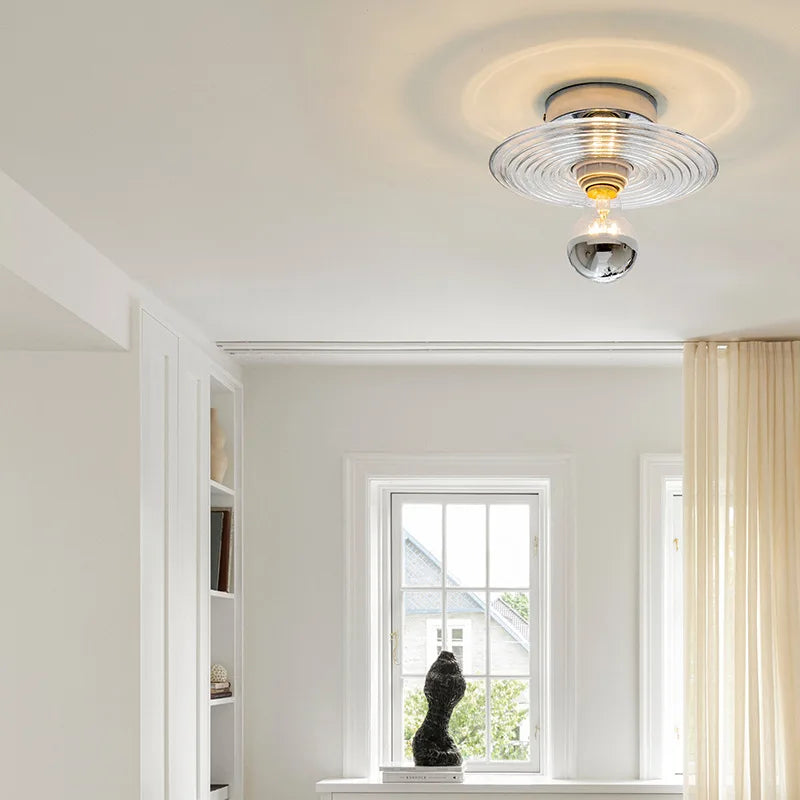 Vitra – Vintage Glass Wall Light | Hand-Blown Glass & Iron | E27 Fixture | Warm Ambient Lighting