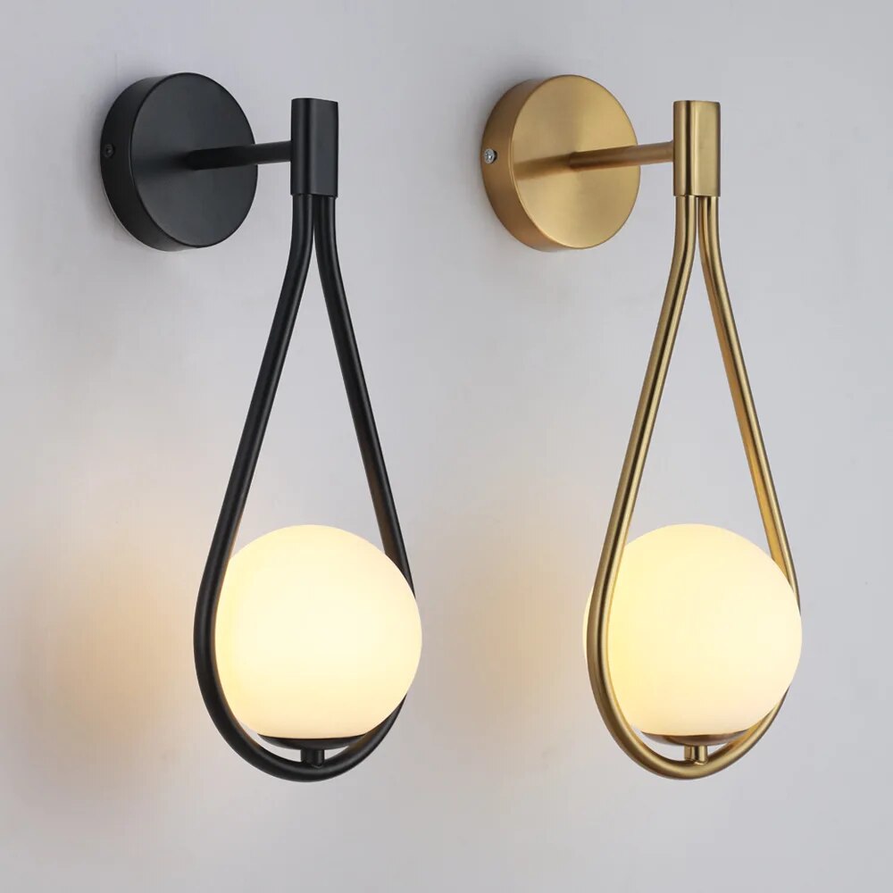LumaNord Minimalist Nordic LED Wall Light – Modern Industrial Design in Black or Gold