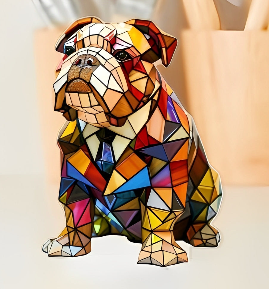 GlowPaw Dog Tribute Lamp – Handmade Acrylic Night Light for Dog Lovers (USB Powered)