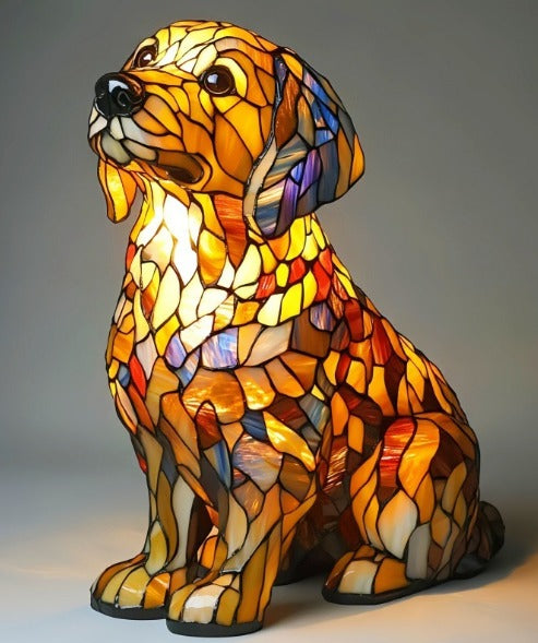 GlowPaw Dog Tribute Lamp – Handmade Acrylic Night Light for Dog Lovers (USB Powered)