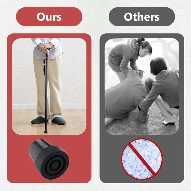 Smart Walking Stick for Seniors with LED Light, Radio & Emergency Alarm – Adjustable & Lightweight