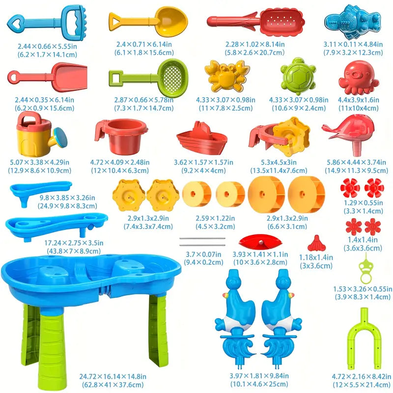 3-Layer Sand and Water Table | Fun & Educational Playset for Kids Ages 1–5