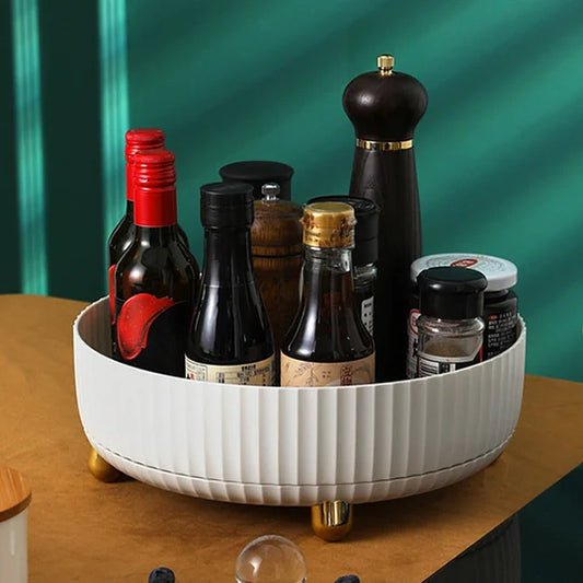 Rotating Storage Rack – 360° Swivel Organiser for Kitchen & Home