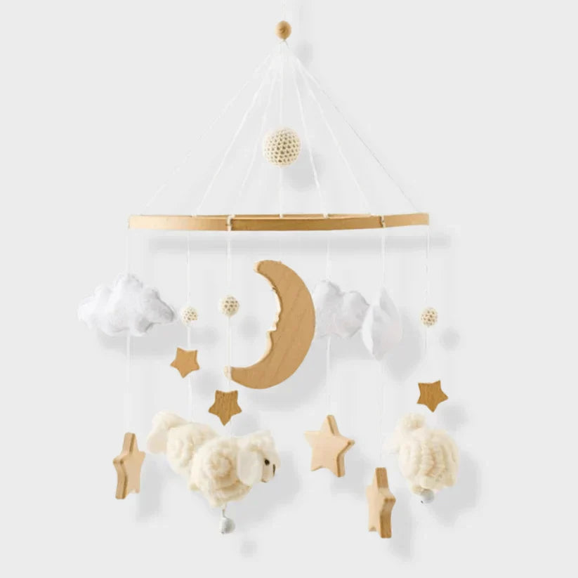 SkyWhirl – Soothing Wooden Baby Mobile Without Battery | for Baby