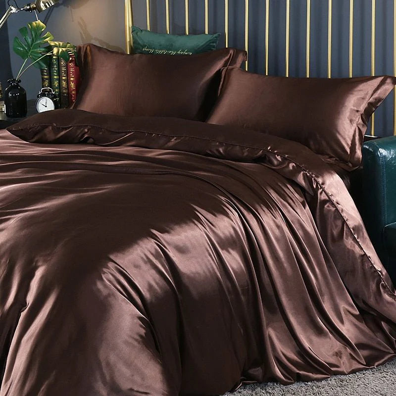 Elegant Satin Silk Bedding Set - Luxurious Comfort for Every Night