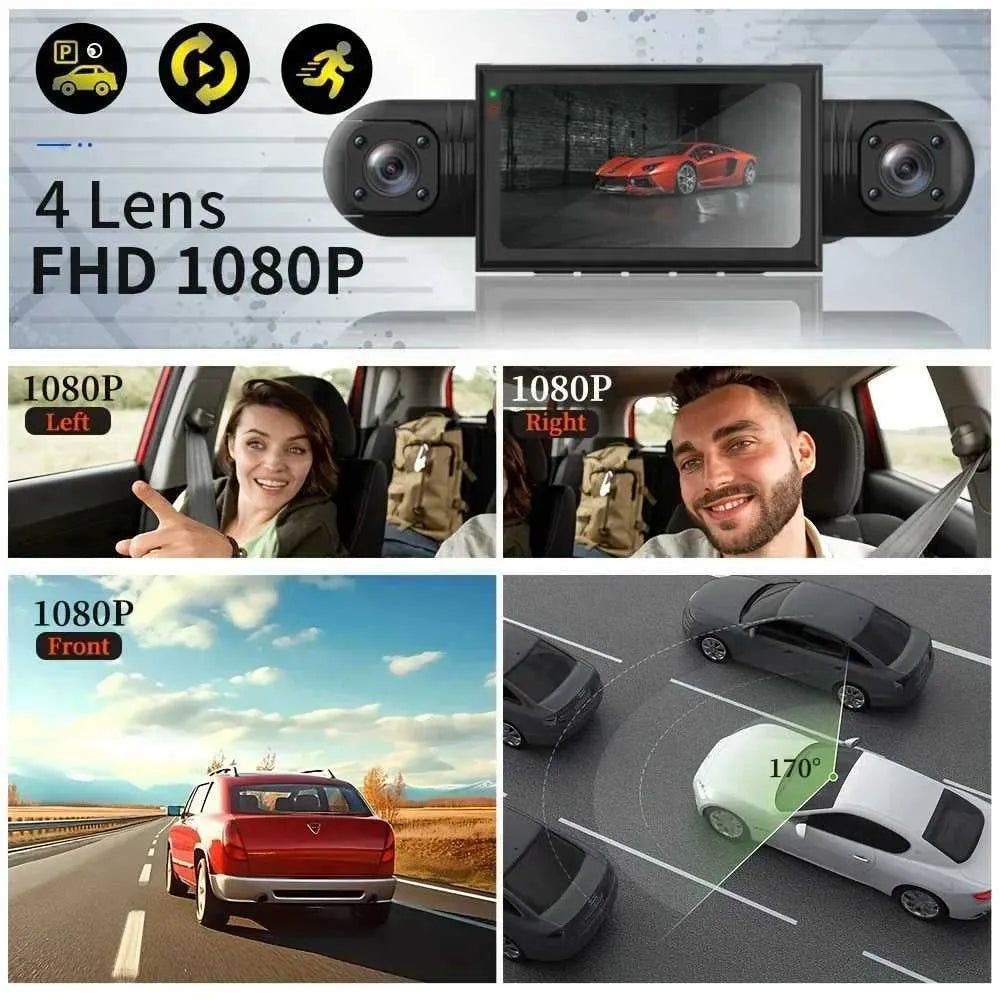 360° Car Dashcam | DashGard Pro CX360 | Full HD Driving Recorder with Night Vision & Parking Monitor