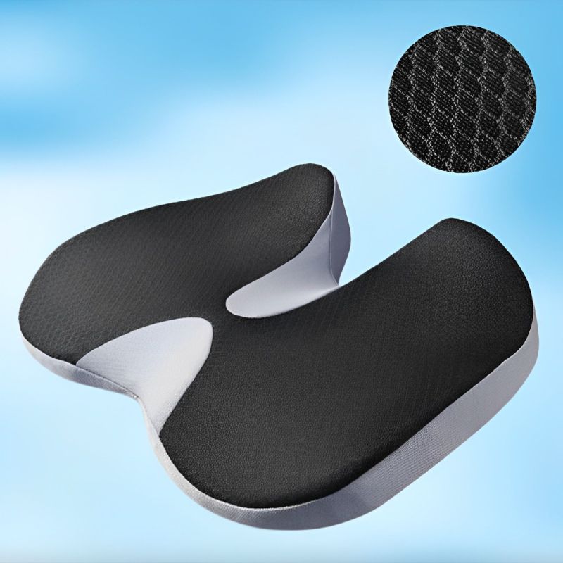 Ergonomic Memory Foam Car Seat Cushion – Tailbone & Sciatica Support Pillow