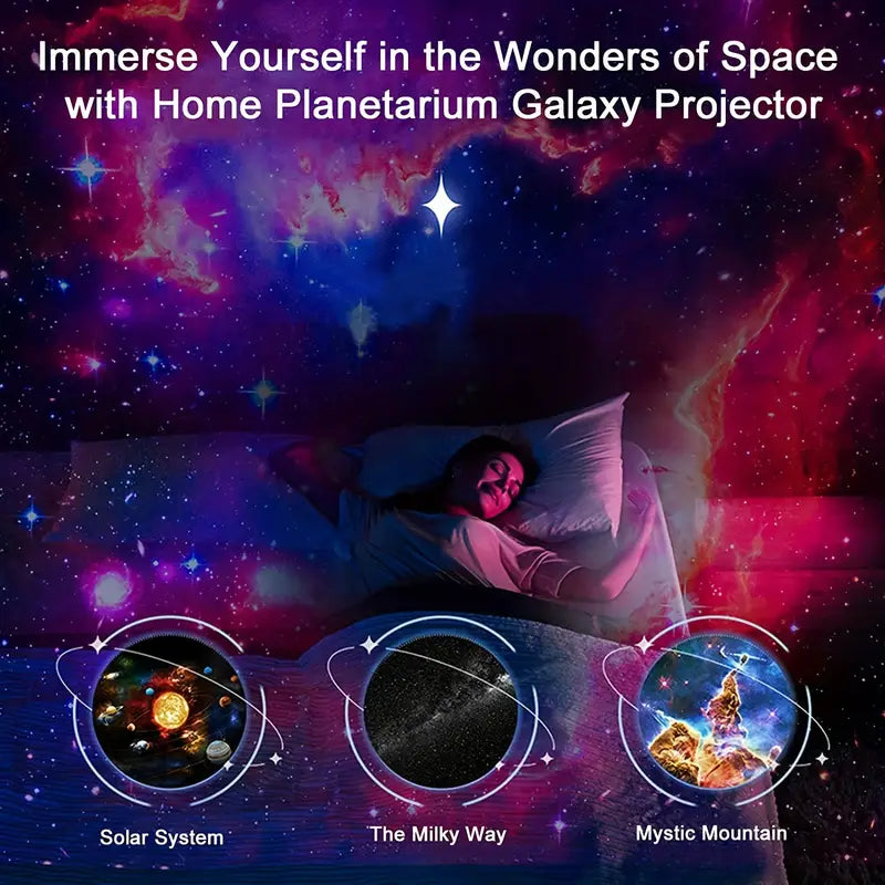 Celestial Dreams: 360° Planetarium Galaxy Projector - Full-room Coverage
