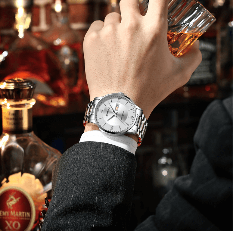 Men's Luxury Waterproof Sports Watch – Stainless Steel Quartz Chronograph