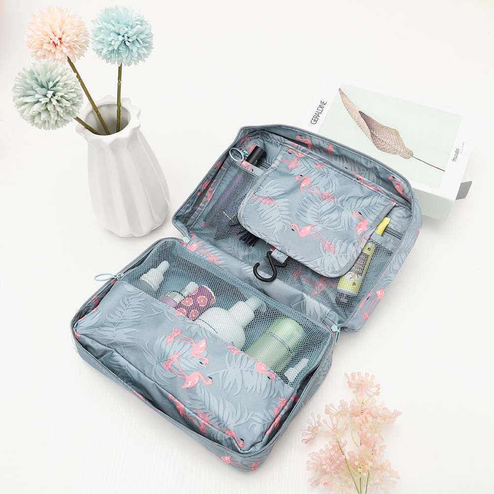TravelEase –  Water-Resistant Travel Toiletry Bag with Hanging Hook