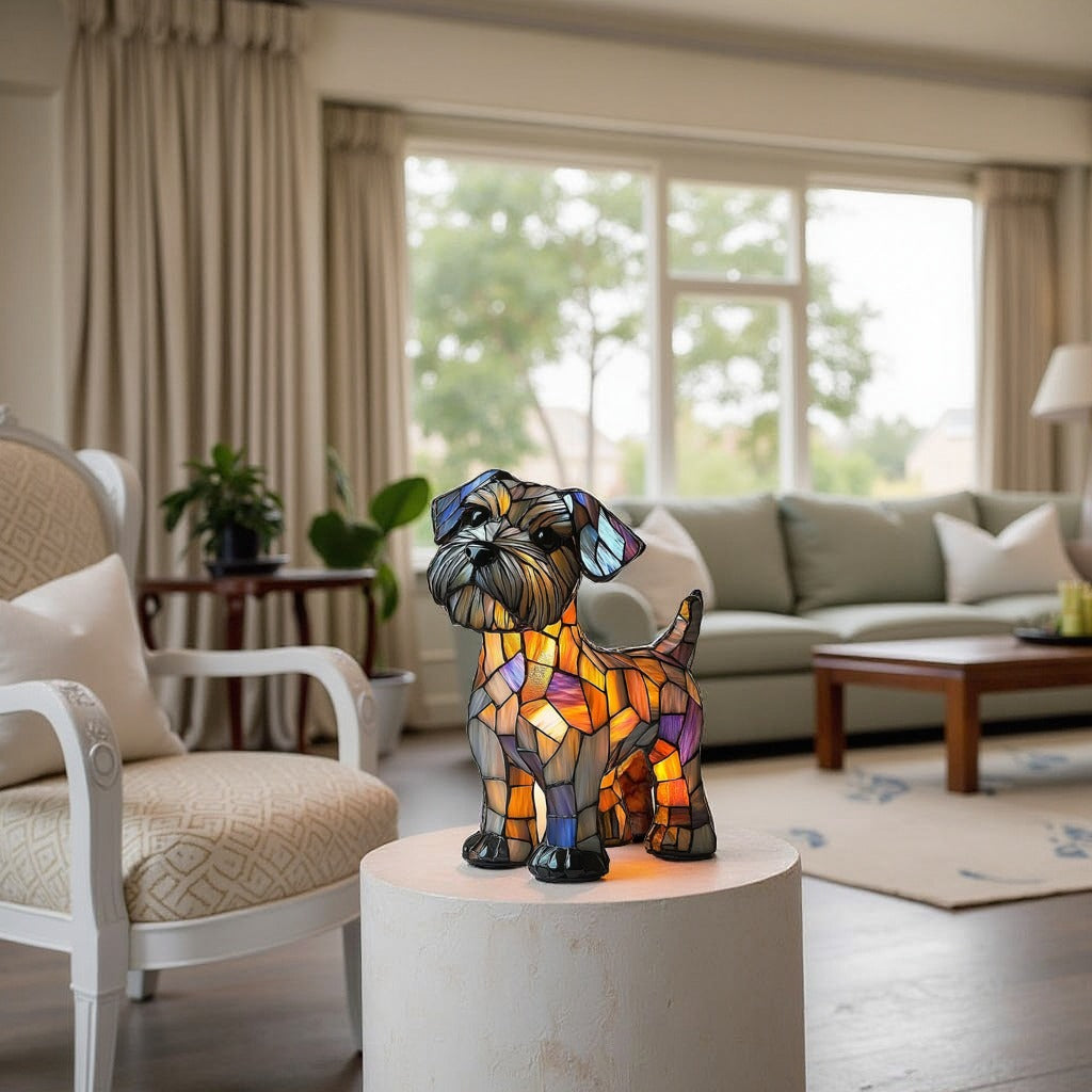 GlowPaw Dog Tribute Lamp – Handmade Acrylic Night Light for Dog Lovers (USB Powered)