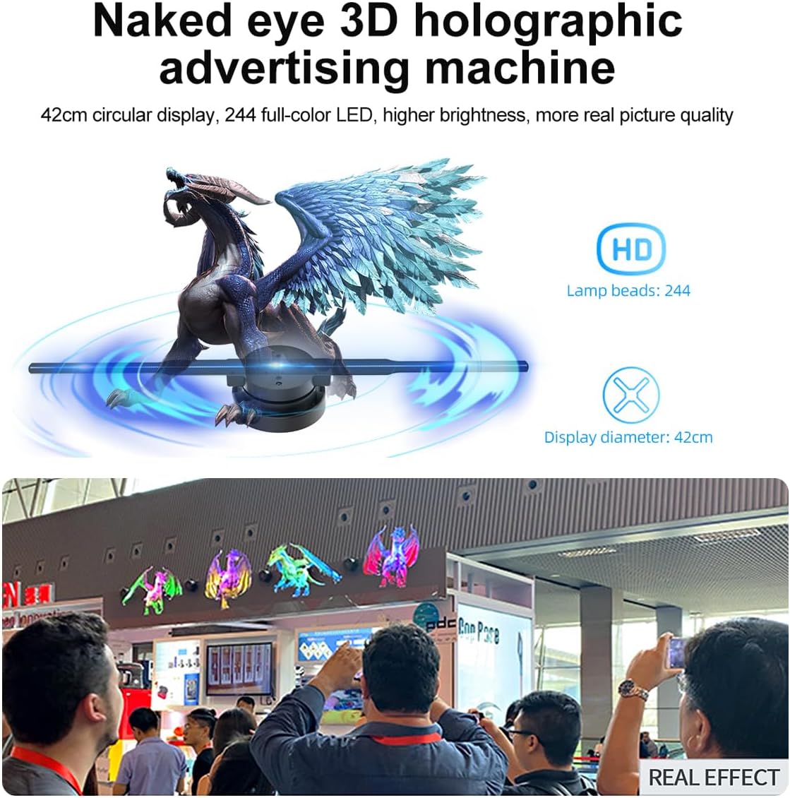 3D Hologram LED Fan Projector – High-Resolution Visual Display for Home, Business & Events
