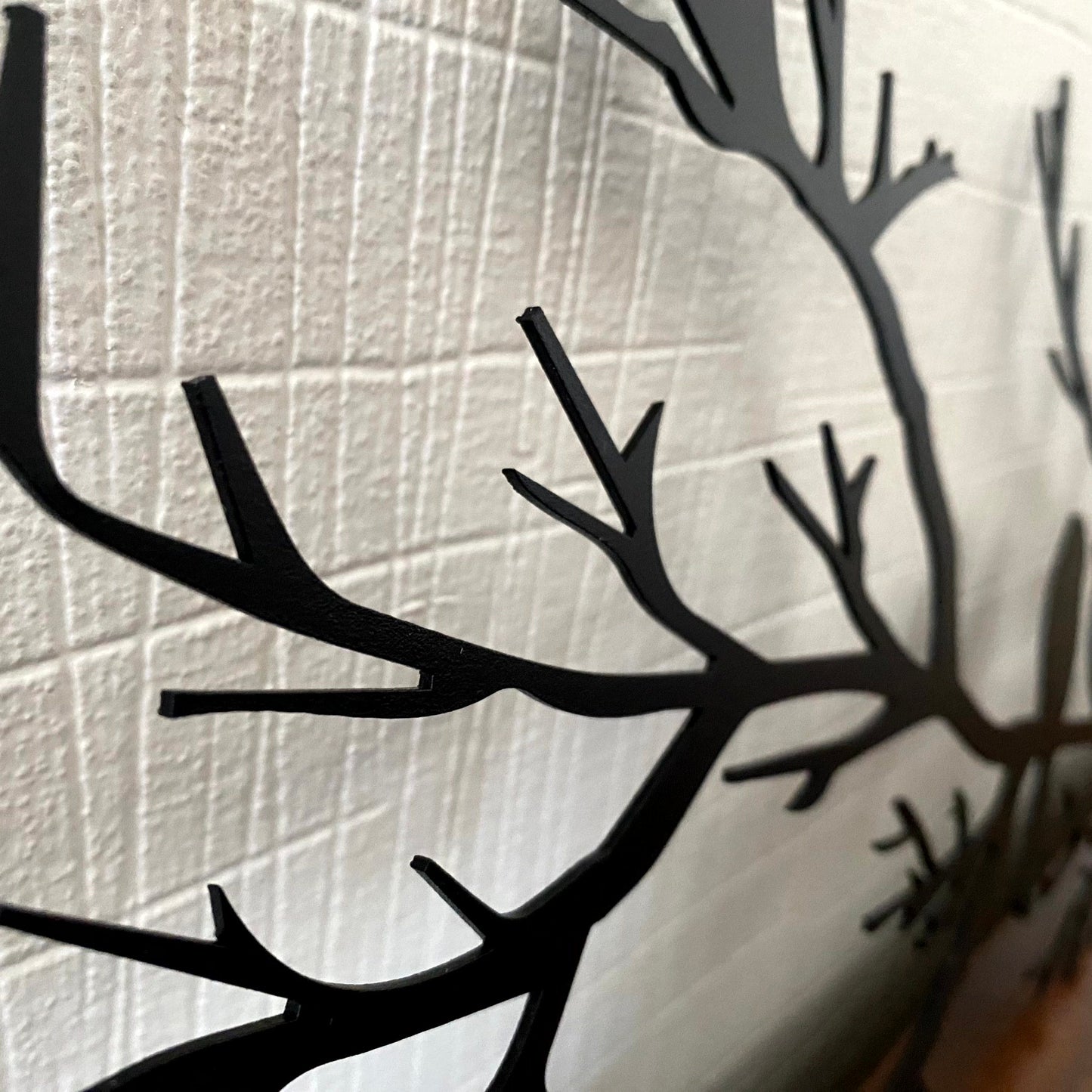Modern Metal Wall Art – NatureCraft Bird Design – Black Geometric Wall Decoration
