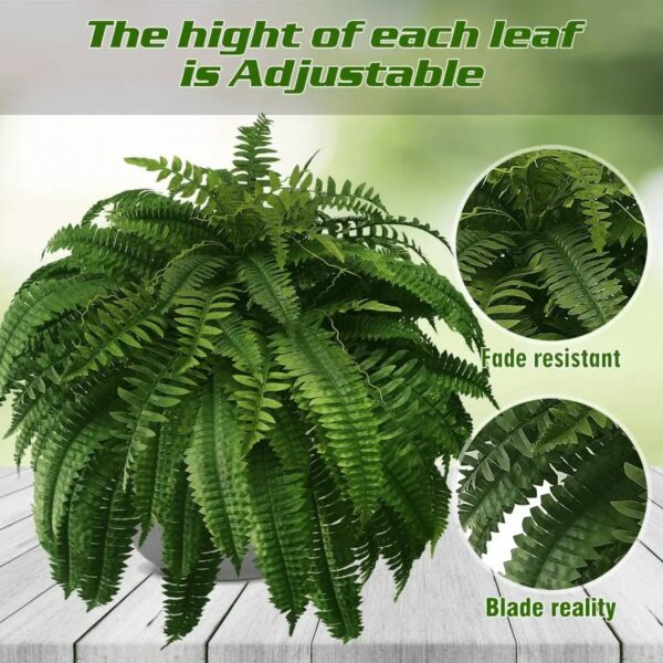 UV Resistant Artificial Boston Fern – Lifelike Greenery for Indoor & Outdoor Spaces