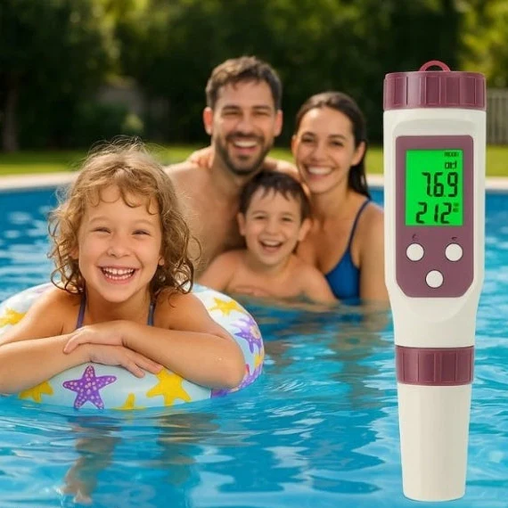 Digital 7-in-1 Smart Water Quality Tester with Mobile App Connectivity