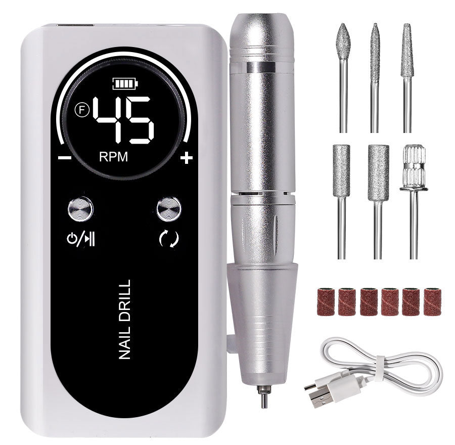 ProNail 45000RPM Electric Nail File – Portable Rechargeable E-File for Manicure & Acrylic Nails | Low Noise