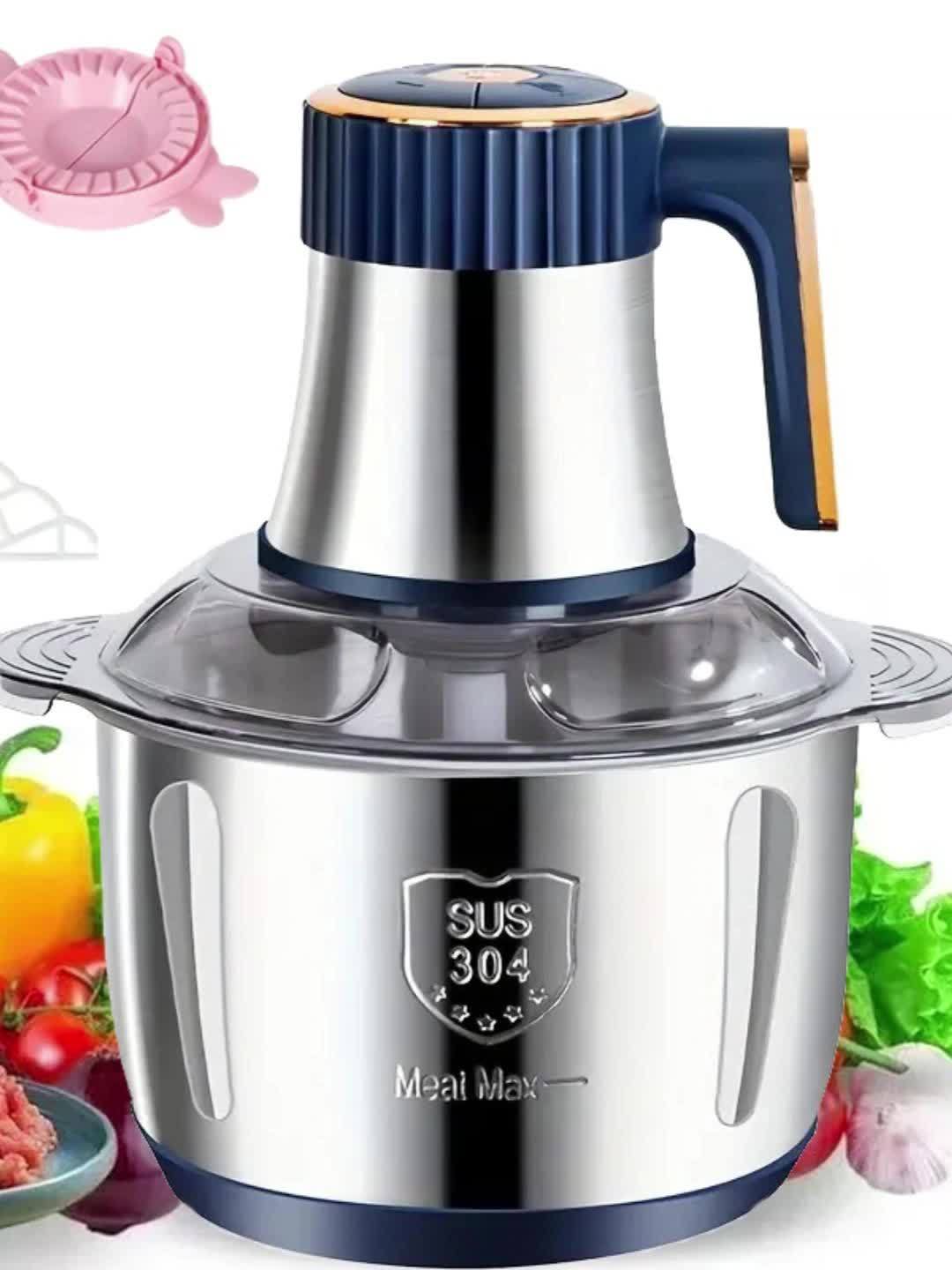 Stainless Steel Food Processor – Powerful Meat Grinder & Vegetable Chopper (5L, 5000 RPM)