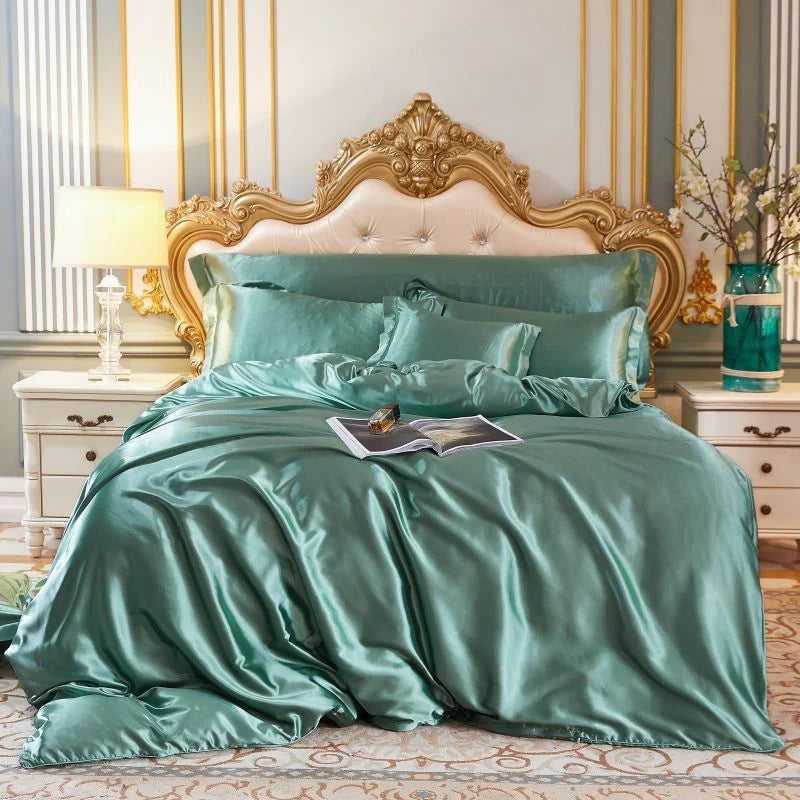 Elegant Satin Silk Bedding Set - Luxurious Comfort for Every Night