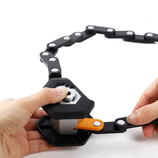 SafeRide Foldable Heavy-Duty Anti-Theft Bike Lock – Ultra Strong Security Chain