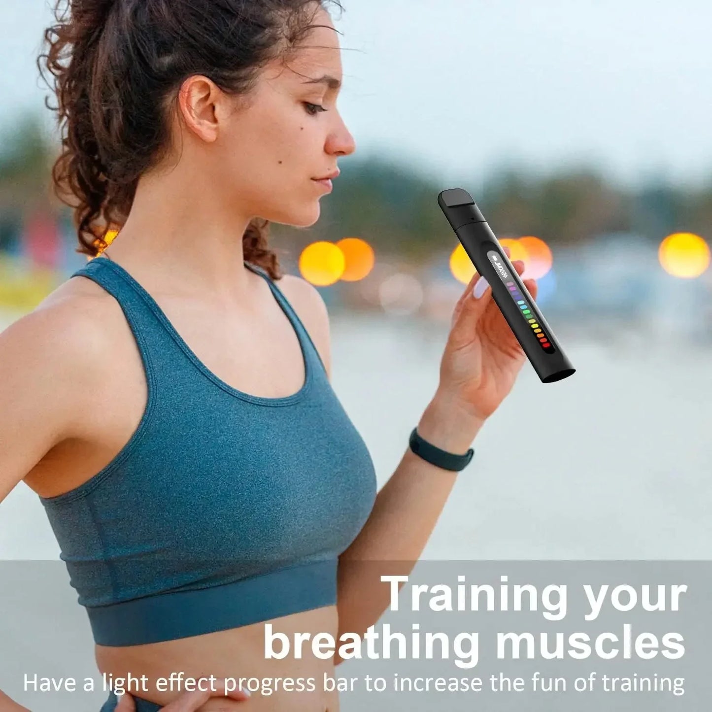 BreathBoost Smart Breathing Trainer – Lung Capacity & Respiratory Muscle Strengthening Device