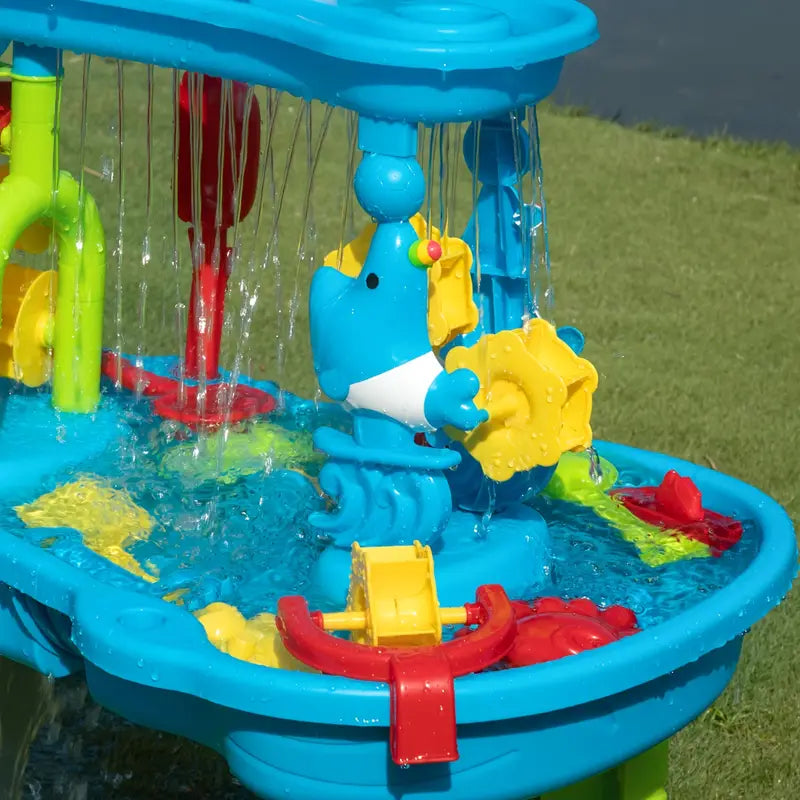 SplashTower 3-Tier Sand and Water Table – Outdoor Play Station for Kids