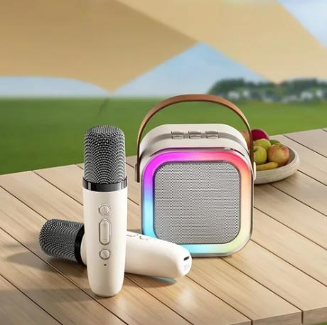 Karaoke Set – Wireless Microphones with Portable Bluetooth Speaker