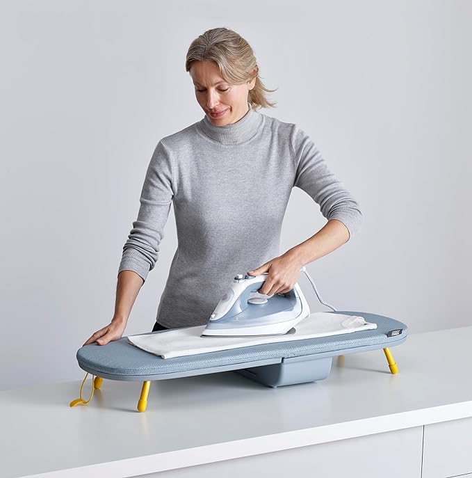 Givera Foldable Ironing Board – Compact Space-Saving Design with Non-Slip Legs and Steam-Absorbent Cover