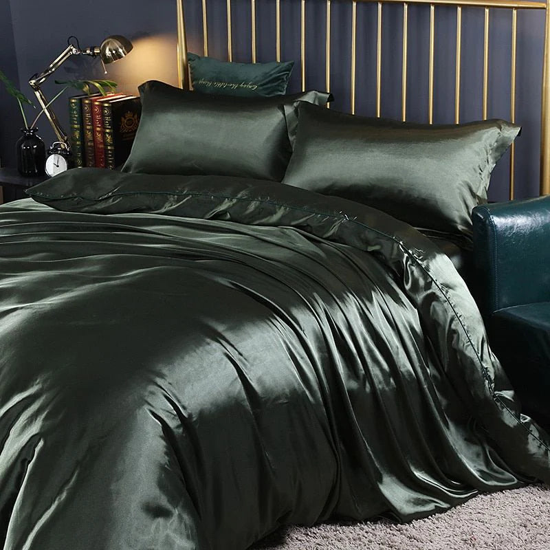 Elegant Satin Silk Bedding Set - Luxurious Comfort for Every Night