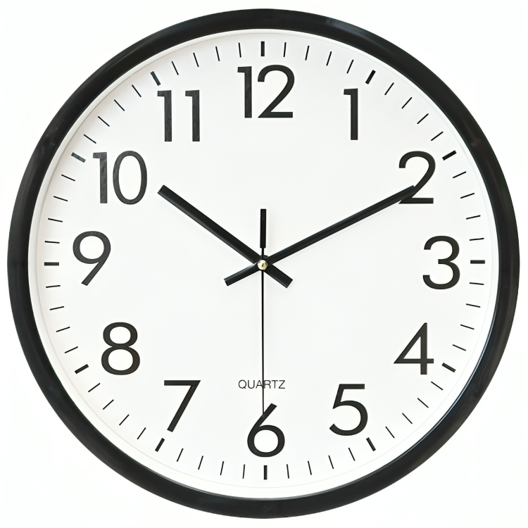Timeless Elegant Atomic Wall Clock – Precision Timekeeping, Indoor & Outdoor Use, 34cm