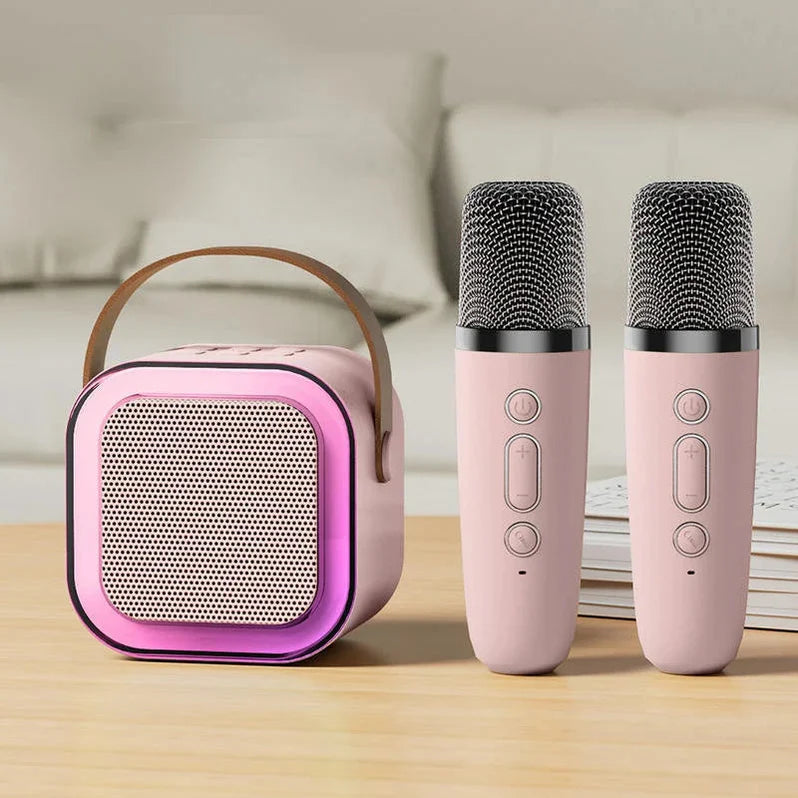 Karaoke Set – Wireless Microphones with Portable Bluetooth Speaker