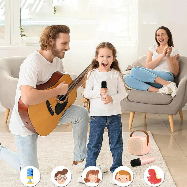 Karaoke Set – Wireless Microphones with Portable Bluetooth Speaker