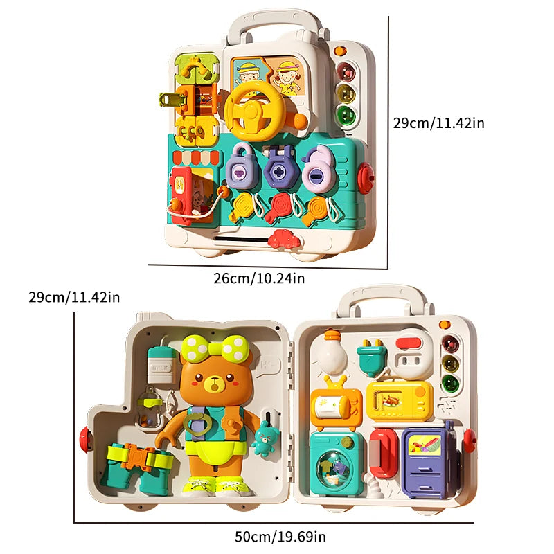 CurioBoard – Interactive Educational Busy Board | for Kids Ages 3+