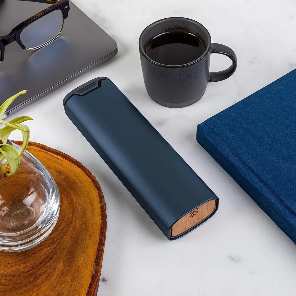 MediEase Weekly Pill Organizer – Elegant Wooden & Aluminium Pill Box