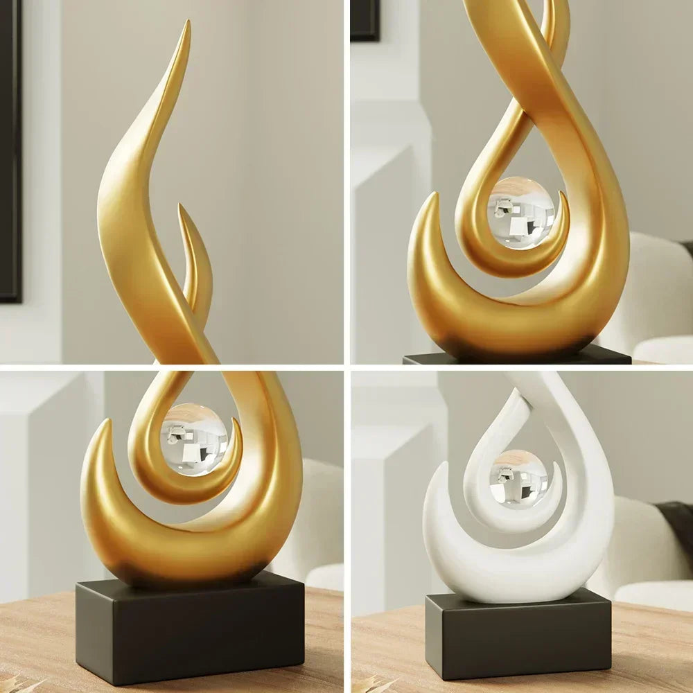 Serenity Abstract Sculpture – Modern Artistic Home Decor Accent Piece