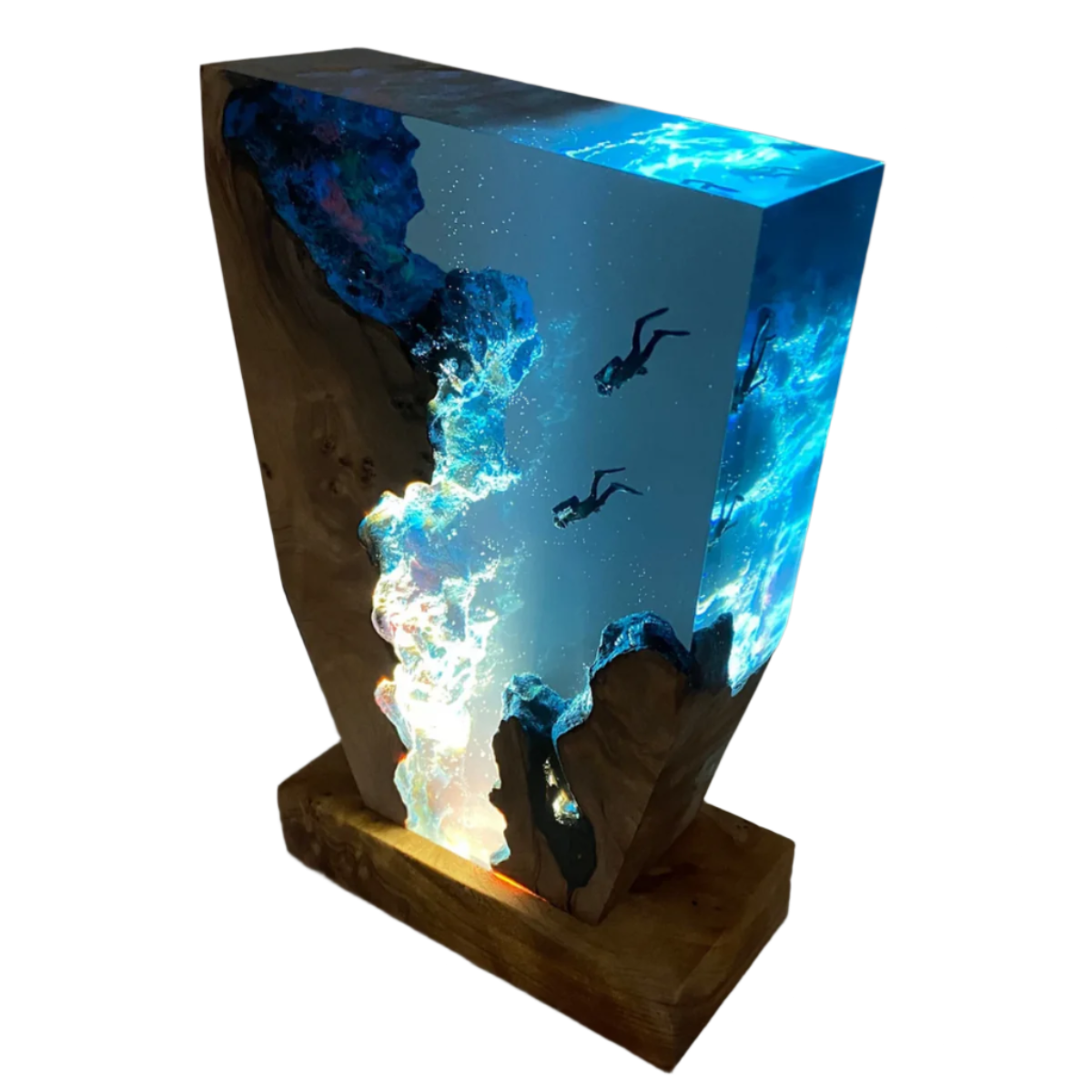 Lampada Subacqueo – Handmade Epoxy Ocean-Themed Decorative Lamp | Soft Night Light for Home & Nursery