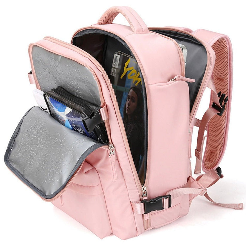 TrekVault Waterproof Backpack: 25L Anti-Theft Design with Laptop Compartment