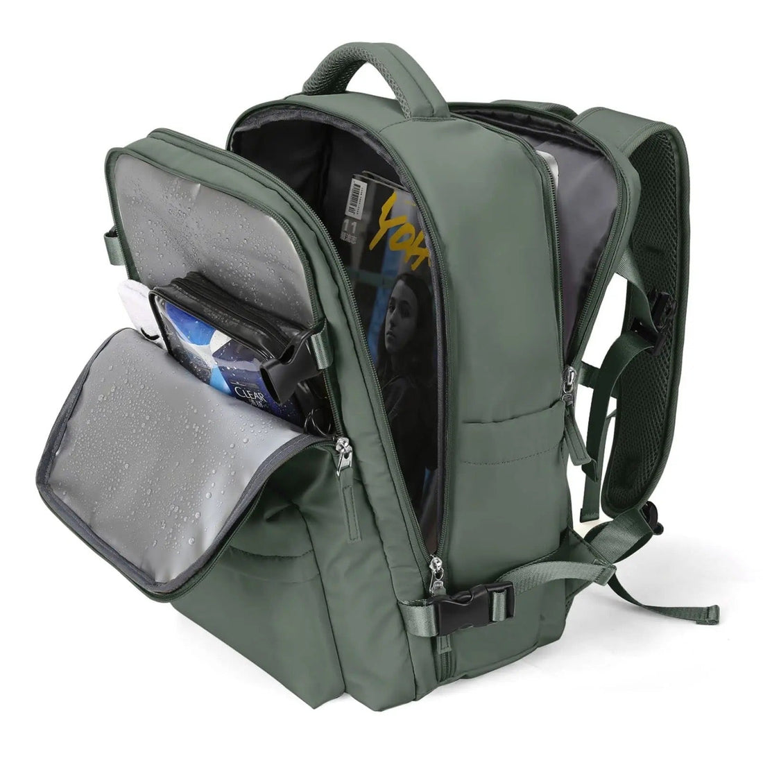 TrekVault Waterproof Backpack: 25L Anti-Theft Design with Laptop Compartment